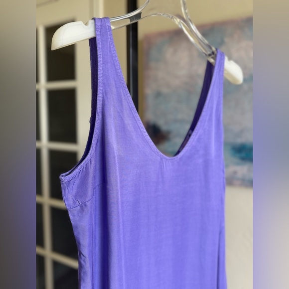 New Anthropologie Sundry Slip Tank Midi Dress in Purple Women’s size 1 or Small - Picture 3 of 7